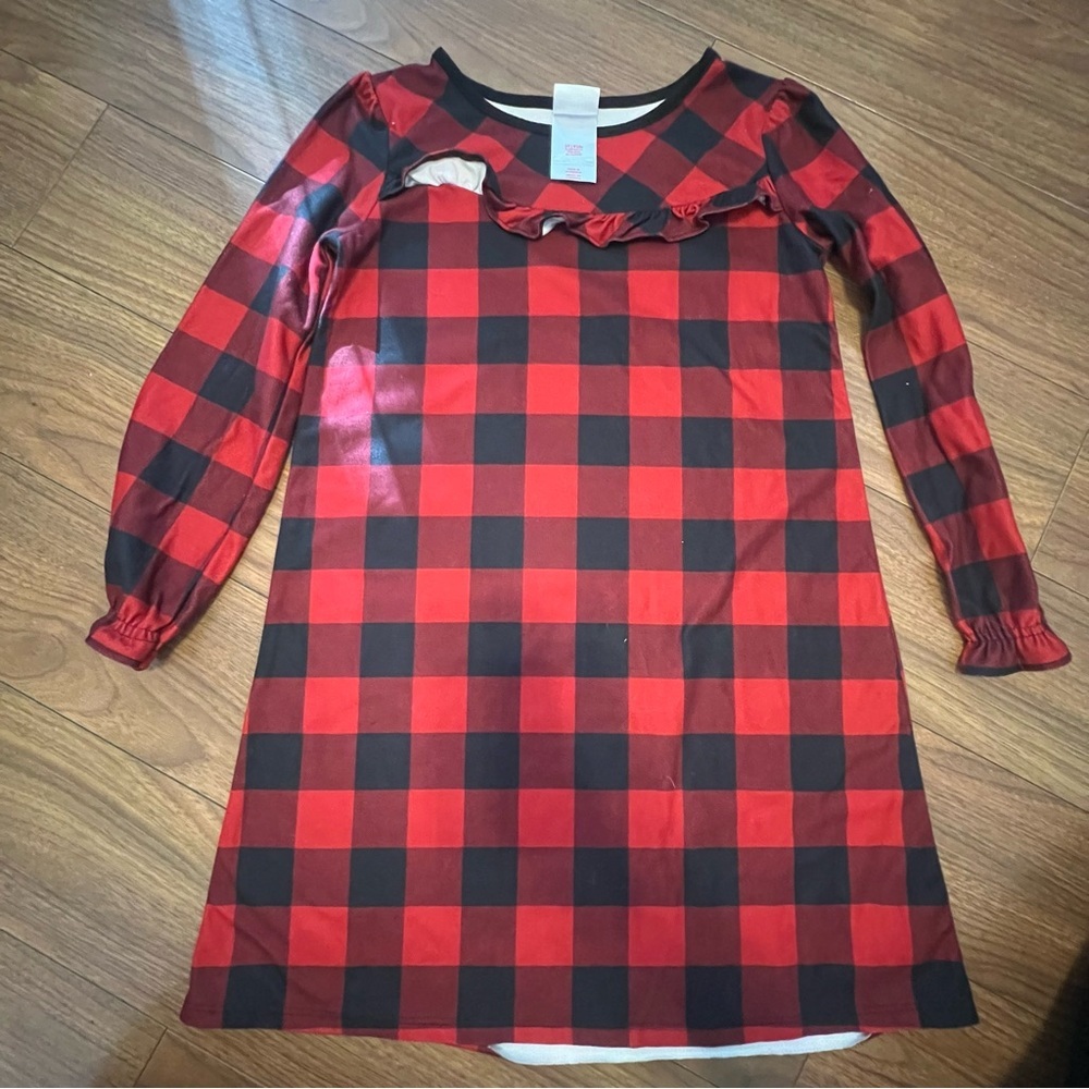 Kids Red and Black Plaid Sleepwear